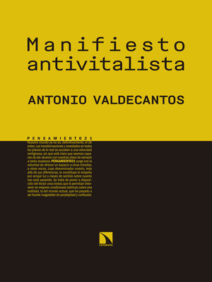 cover image of Manifiesto antivitalista